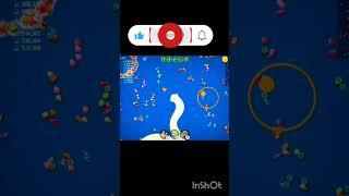 Worms zone.io slither giant snake  best gameplay #shorts #snakegame #wormszoneio