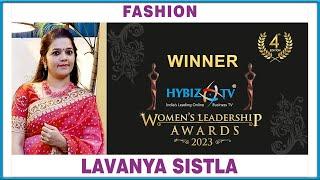 Lavanya Sistla Fashion Category Winner | Hybiz Tv Women's Leadership Awards 2023 | HybizTv