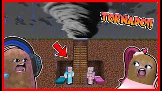 BADAI TORNADO VS RUMAH AMAN BAWAH TANAH !! Feat @sapipurba Minecraft