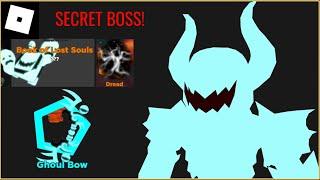 How to fight the *NEW* SECRET BOSS and get the GHOUL BOW and DREAD EFFECT in Roblox Treasure Quest!