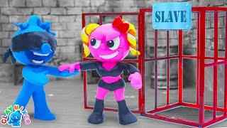 NO!! Blue!! Pink is a BAD GIRL! Cartoon Animation