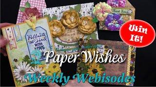 Lovely Cards with Dimensional Flowers Cutting Dies by Hunkydory Crafts + Giveaway!