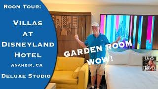 Villas at DISNEYLAND HOTEL DELUXE  STUDIO GARDEN ROOM Tour SLEEPING BEAUTY Disney Vacation Club DVC