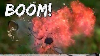 Magic Lithium Battery Explosion - BOOM! | Slow Mo Lab