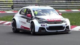 Sebastien Loeb on Nordschleife Nürburgring Citroën C-Elysée WTCC 2015