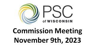 PSC Commission Meeting 11/9/2023