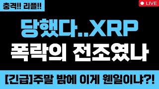 리플 완전 미쳤습니다 당했다..리플 폭락의 전조였나 [긴급]주말 저녁에 이게 웬일이냐?! 그래도 XRP 무조건 올라요 #엑스알피 #리플코인 #엑스알피전망