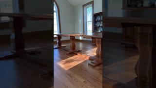Giant, Farmhouse, Trestle Table!! #woodworking #jesuswasacarpenter