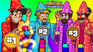 1 CHEATER VS 3 DEBILI CZYLI UKŁADAMY KLOCKI XD | TRICKY TOWERS