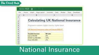 Calculate UK National Insurance Using VLOOKUP In Excel – Progressive System