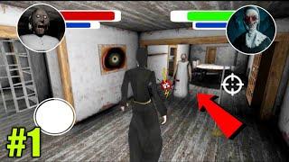 Playing as Evil Nun in Granny's house | Evil Nun vs Granny Fight gameplay