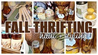 THRIFT WITH ME FOR FALL HOME DECOR | Fall thrift haul & home decor on a budget.