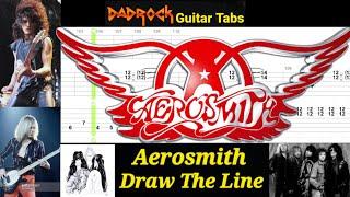 Draw The Line - Aerosmith - Lead Guitar TABS Lesson (Rewind)