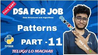 patterns  | Part - 11 | DSA in python | Engineering Animuthyam