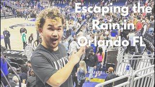 Escaping the rain in Orlando Florida (day 1) Magic vs Raptors NBA ,lynx bus, king bao, Disney world