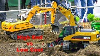 10.000 DOLLAR vs 620 DOLLAR!! RC MODEL EXCAVATOR HUINA vs HIGH END HYDRAULIC MACHINES