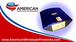 Cake - 450s X Shape Blue & Gold Strobe Willow Tail ... Available at American Wholesale Fireworks!