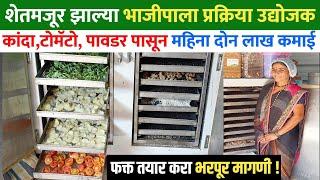 भाजीपाला प्रक्रिया उद्योग|फळे व भाजीपाला प्रक्रिया उद्योग|vegetable dehydration business in marathi|