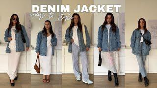 6 WAYS TO STYLE A DENIM JACKET | summer to autumn transitional outfits | jessmsheppard