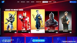 Fortnite TIER 100 Skins Least to Most Used!