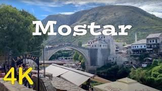 Mostar Bosnia and Herzegovina 4K Walking Tour 2024