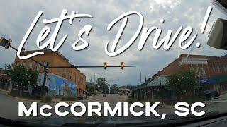 Let's Drive! Small Town Drive Through McCormick, South Carolina HWY 28S Real Time Driving