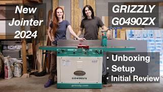 NEW Grizzly G0490ZX Jointer Unboxing, Setup, & First Impressions!