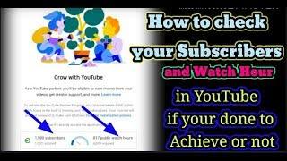 HOW TO CHECK YOUR SUBSCRIBERS AND WATCH HOUR USING ANDROID PHONE