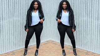 PLUS SIZE MONOCHROME OOTD | CURVY GIRL OUTFIT OF THE DAY |