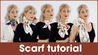 5 creative ways to tie a silk scarf flower - OOTD - #ScarfTutorial #ScarfHacks