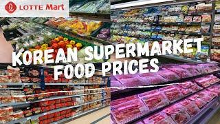 KOREAN SUPERMARKET  Cost of Living in South Korea || LOTTE Mart