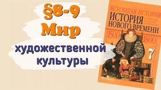 Краткий пересказ §8-9 Мир художественной культуры Возрождения. История 7 класс Юдовская