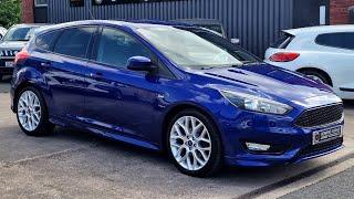 2017 (67) Ford Focus ST-Line 1.5 TDCi 5Dr I'm Deep Impact Blue. 49k Miles. Sat Nav. 70+ MPG. £10,000