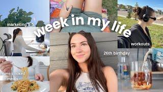 a summer week in my life | productive days, workout routine, birthday prep