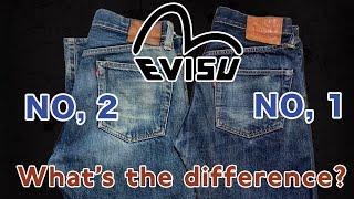 EVISUジーンズNO,1 NO,2の違いについて。What is the difference between EVISU NO,1 and NO,2.