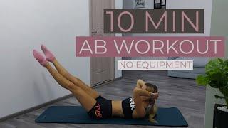 10 MINUTE AB WORKOUT! NO EQUIPMENT