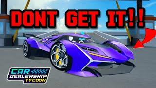 DONT GET THIS NEW EVENT CAR IN Car Dealership tycoon!! | Mird CDT