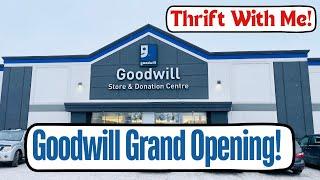 THE MOST INSANE THRIFT TRIP!! Goodwill Grand Opening | Thrift With Me for Vintage Home Decor