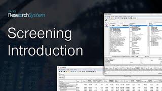 Basic and Advanced Screening in Zacks Research System