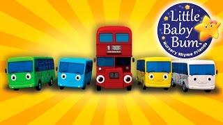 Ten Little Buses - From Wheels On The Bus | Nursery Rhymes for Babies by LittleBabyBum