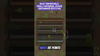 [RimWorld] EASY RimWorld Wall Material Guide: Beginner Edition #shorts #gaming #rimworld