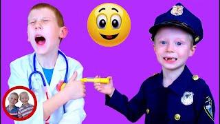 Doctor Set Toys / Doctor Jake dan Polisi Mike Pretend Play/Doctor Kit