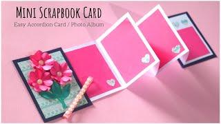 Mini Scrapbook Card | DIY Photo Album | Easy Accordion Card | Greeting Card Making Tutorial