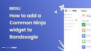 How to add a Common Ninja Widget to Bandzoogle