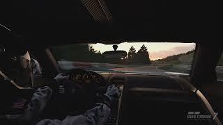 Gran Turismo 7 - Porsche Carrera GT - Nurburgring Sunset - Dynamic Time - Cockpit Passenger Cam