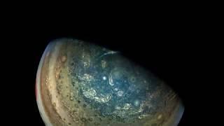 Juno's Perijove-12 Jupiter Flyby, Reconstructed in 125-Fold Time-Lapse