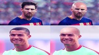 Funny football moments imagine Cristiano Ronaldo or Lionel Messi completely bald