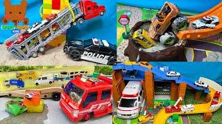 Police Car Trapped Car Carriers & Diecast Cars... more stories about Cars【Kuma's Bear Kids】