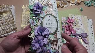 Heartfelt Creations sweet pea flowers and Anna Griffin cardcentric compendium dies