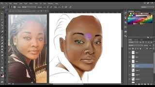 best realistic digital painting ( photoshopCC illustration ) tutorial Part 1